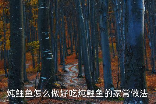 燉鯉魚怎么做好吃燉鯉魚的家常做法
