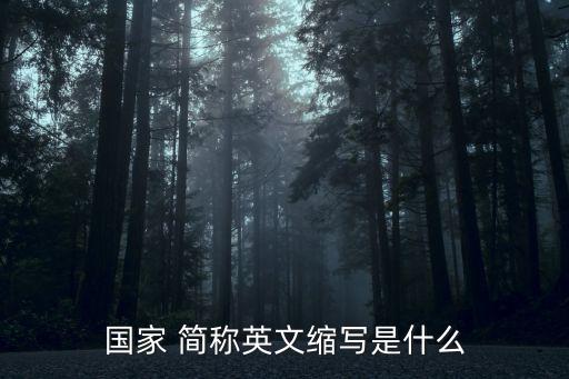 國(guó)家 簡(jiǎn)稱英文縮寫是什么