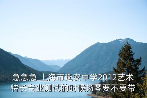 上海市延安中學特長生，急急急 上海市延安中學2012藝術特長專業測試的時候揚琴要不要帶