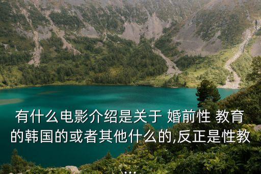 有什么電影介紹是關(guān)于 婚前性 教育的韓國的或者其他什么的,反正是性教...