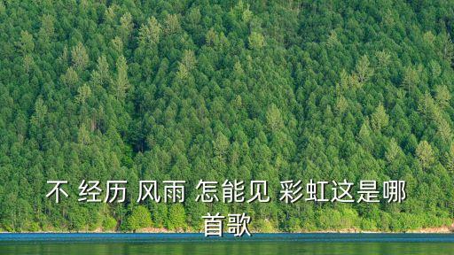 不經(jīng)歷風(fēng)雨怎能見彩虹,第二集:風(fēng)雨也能看彩虹