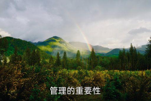 管理的重要性