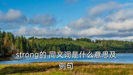 strong的 同義詞是什么意思及例句