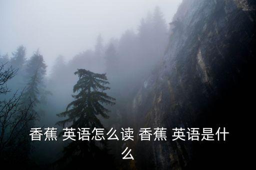  香蕉 英語怎么讀 香蕉 英語是什么