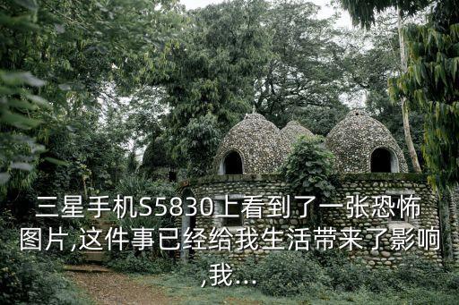 三星手機S5830上看到了一張恐怖圖片,這件事已經給我生活帶來了影響,我...