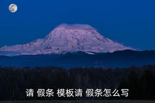 請 假條 模板請 假條怎么寫