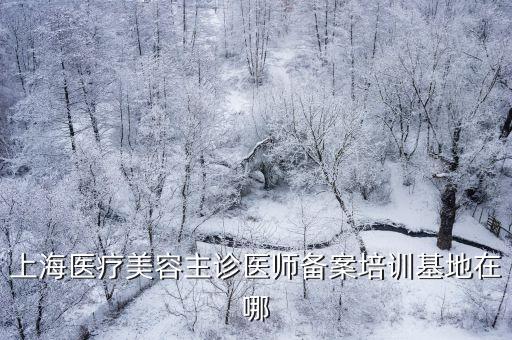 上海醫療美容主診醫師備案培訓基地在哪