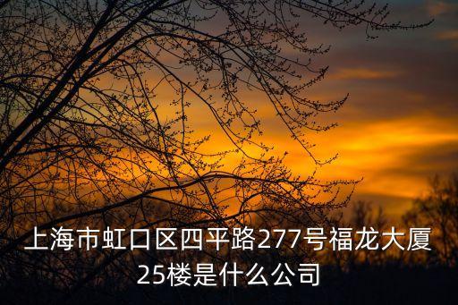 上海市榮昌印務有限公司，上海市靜安區延平路98號A棟5樓是什么公司