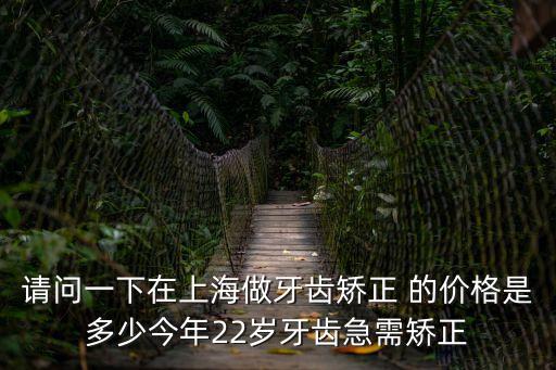 請問一下在上海做牙齒矯正 的價格是多少今年22歲牙齒急需矯正
