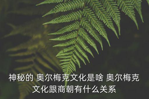 神秘的 奧爾梅克文化是啥 奧爾梅克文化跟商朝有什么關系