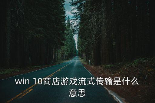 win 10商店游戲流式傳輸是什么意思