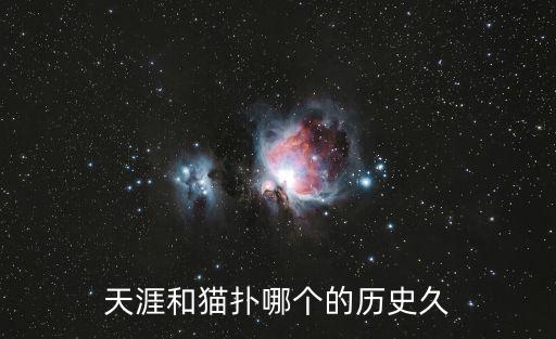 天涯和貓撲哪個的歷史久