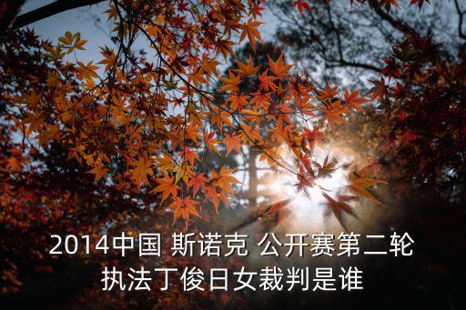 斯諾克中國公開賽,曾瑛第一次執法斯諾克中國公開賽比賽