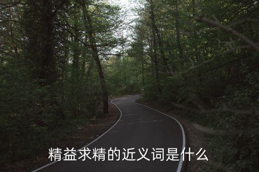 精益求精的近義詞是什么