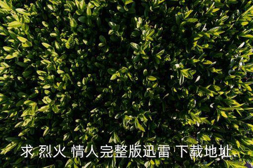 烈火情人下載,迅雷用戶可以咨詢一下雷霆方舟嗎?