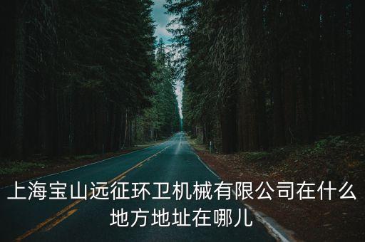 上海寶山遠征環衛機械有限公司在什么地方地址在哪兒