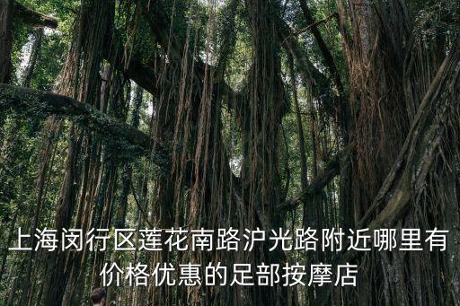 上海閔行區(qū)蓮花南路滬光路附近哪里有價(jià)格優(yōu)惠的足部按摩店
