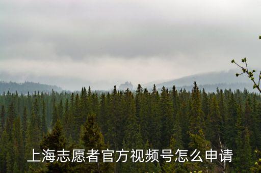 上海志愿者官方視頻號(hào)怎么申請(qǐng)