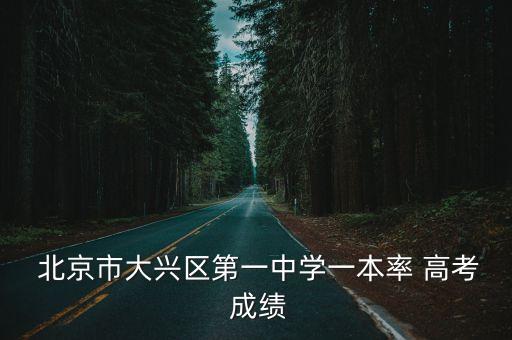  北京市大興區第一中學一本率 高考 成績