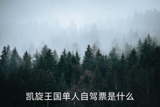 凱旋王國單人自駕票是什么