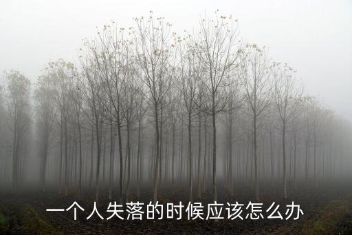 失落的人，一個人失落的時候應該怎么辦