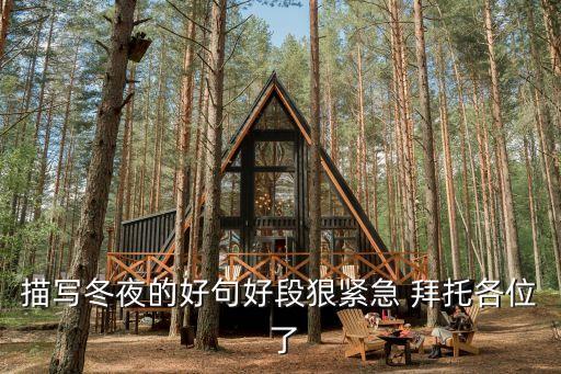 描寫冬夜的好句好段狠緊急 拜托各位 了
