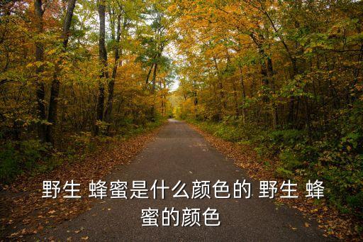  野生 蜂蜜是什么顏色的 野生 蜂蜜的顏色