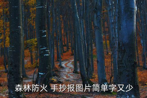 森林手抄報,森林消防手抄報紙簡單句少字數少