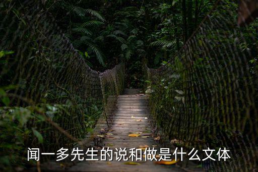 聞一多先生的說和做是什么文體