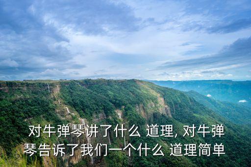  對牛彈琴講了什么 道理, 對牛彈琴告訴了我們一個什么 道理簡單