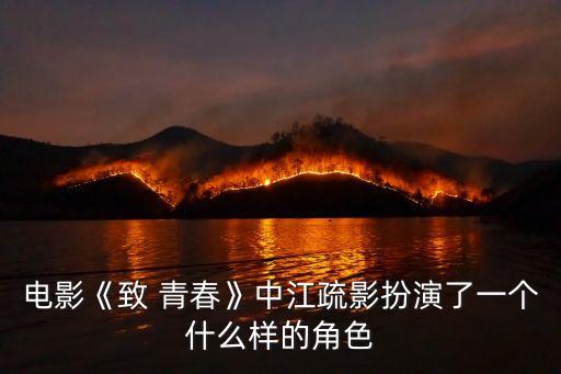 電影《致 青春》中江疏影扮演了一個(gè)什么樣的角色