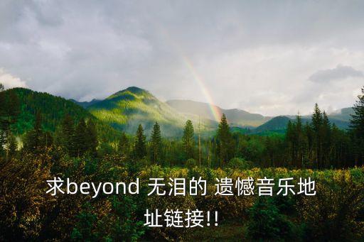 求beyond 無淚的 遺憾音樂地址鏈接!!