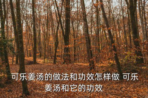 可樂生姜水的功效,姜汁可樂一起煮有助預防冠病和暖胃
