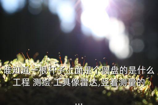 誰知道一根桿子上面是個圓盤的是什么工程 測繪 工具像雷達,豎著測量的...