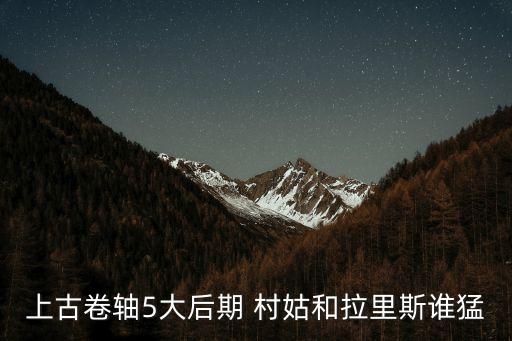 上古卷軸5大后期 村姑和拉里斯誰猛