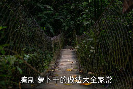 蘿卜干的做法大全,怎么做活面才能吃到蘿卜干?
