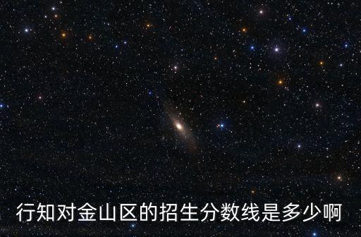 行知對金山區的招生分數線是多少啊
