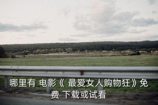 哪里有 電影《 最愛女人購物狂》免費 下載或試看