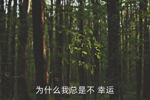 為什么我總是不 幸運