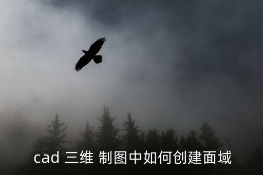  cad 三維 制圖中如何創建面域