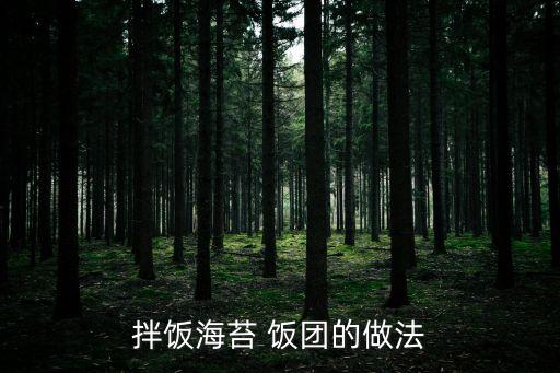 飯團(tuán)圖片,如何做海苔飯團(tuán)?