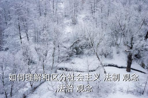 如何理解和區分社會主義 法制 觀念,法治 觀念
