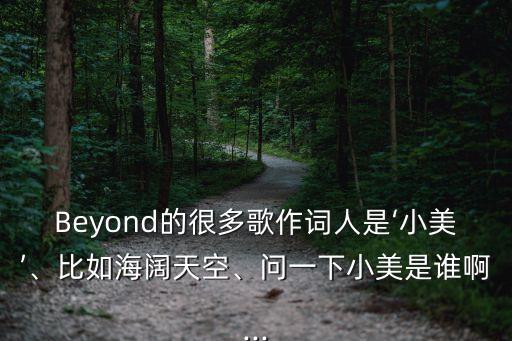 Beyond的很多歌作詞人是‘小美’、比如海闊天空、問一下小美是誰啊...
