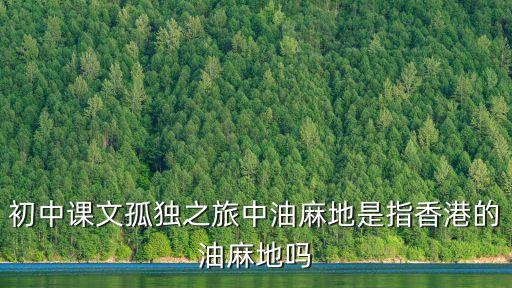 初中課文孤獨之旅中油麻地是指香港的油麻地嗎