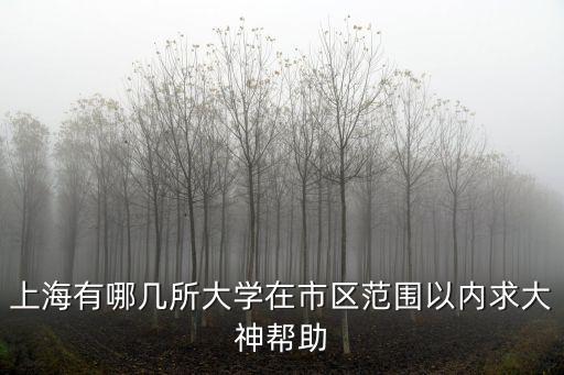 上海有哪幾所大學在市區范圍以內求大神幫助