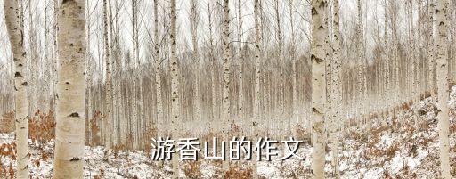 游香山的作文