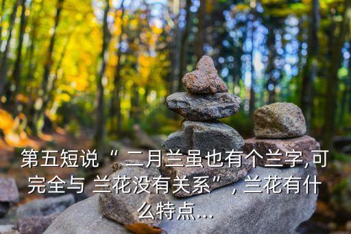 第五短說“ 二月蘭雖也有個(gè)蘭字,可完全與 蘭花沒有關(guān)系”, 蘭花有什么特點(diǎn)...