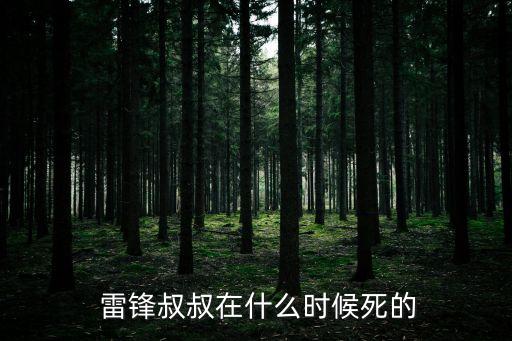  雷鋒叔叔在什么時(shí)候死的
