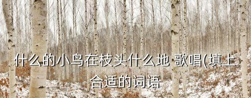 什么的小鳥(niǎo)在枝頭什么地 歌唱(填上合適的詞語(yǔ)