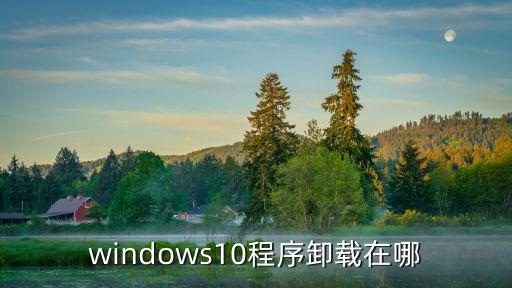 windows10程序卸載在哪